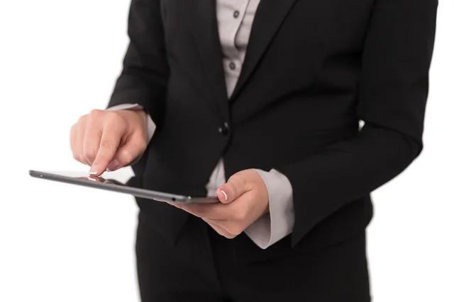 tablet, technology, ipad, occupation, suit, achievement, style, fashion, posing, career. Reading analytics careers metrics without fooling yourself