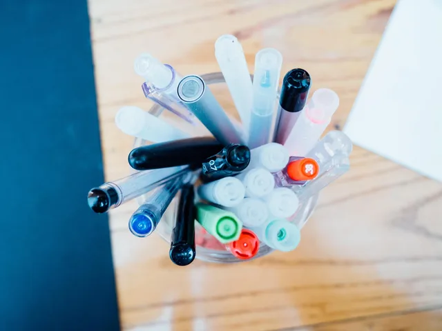 office, work, business, workspace, table, desk, pile, pens, caps, ballpoint, felt, tip, writing. Data governance mistakes: who owns the number and who can decide